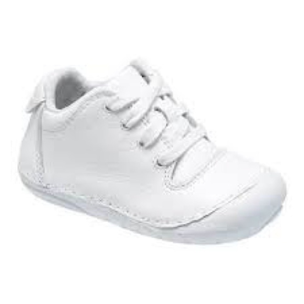 Size 3.5 Wide Baby Stride Rite White Baby Walker Shoes Lightweight Design